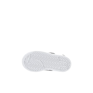 Toddler sneaker outsole view with textured traction tread