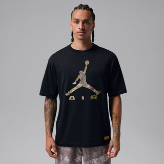 Men's black Air graphic tee with crew neck and short sleeves