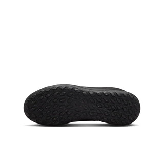 Youth turf soccer cleats outsole view, black rubber with stud pattern
