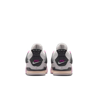 Toddler back view sneakers with gray heel tabs, pink outsole edge, and Nike branding