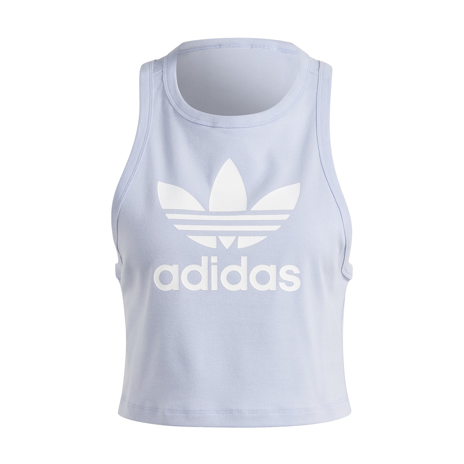Adidas trefoil tank white store