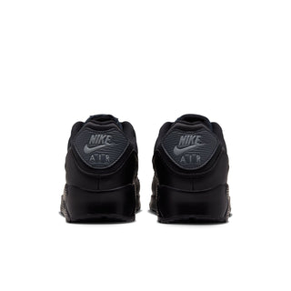 Men's Nike Air Max 90 PRM sneakers in black, rear view with Nike Air branding