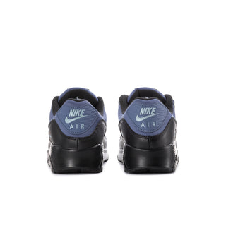 Men's blue and black sneakers with black heel cap and Nike Air branding