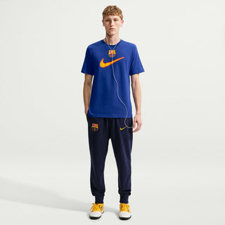 Men's deep royal blue FC Barcelona T-shirt with Nike swoosh and crest