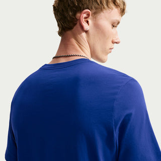 Deep royal blue FC Barcelona T-shirt, back neckline and shoulder detail