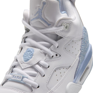 Close-up of Son Of Mars youth sneaker laces, perforated panels and tongue logos