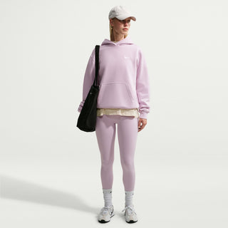 Lilac womens pullover hoodie with hood and front pocket