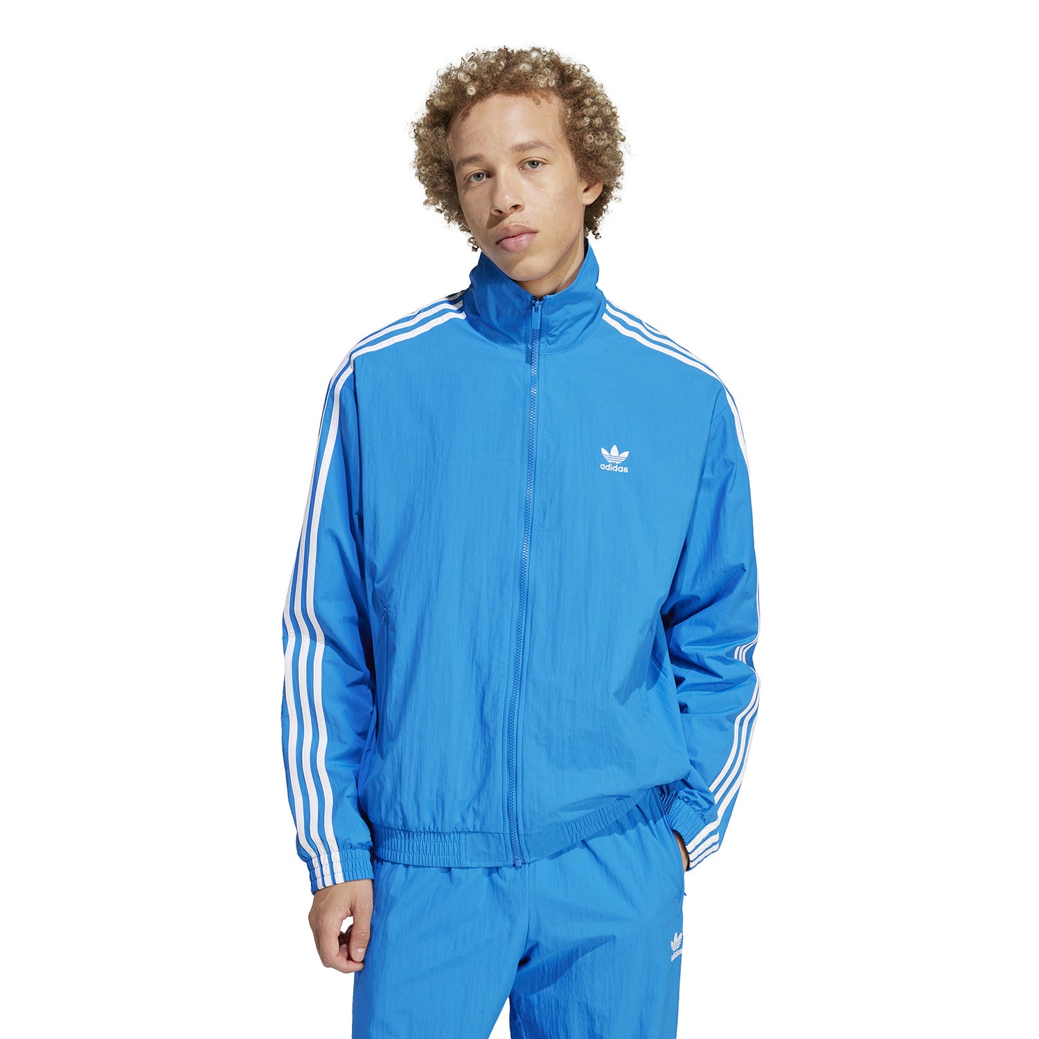 Adidas Adicolor Firebird Recycled Polyester Track Jacket in Bluebird