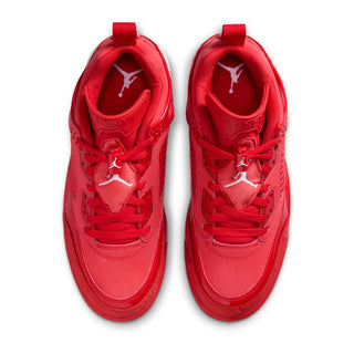 Women’s red lace-up sneakers shown from above with tongue and lace-eyelet details