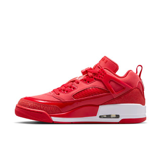 Women’s red lace-up low-top sneakers with side overlays and white midsole air window
