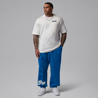 Men's white crew-neck T-shirt with Jordan chest logo and short sleeves