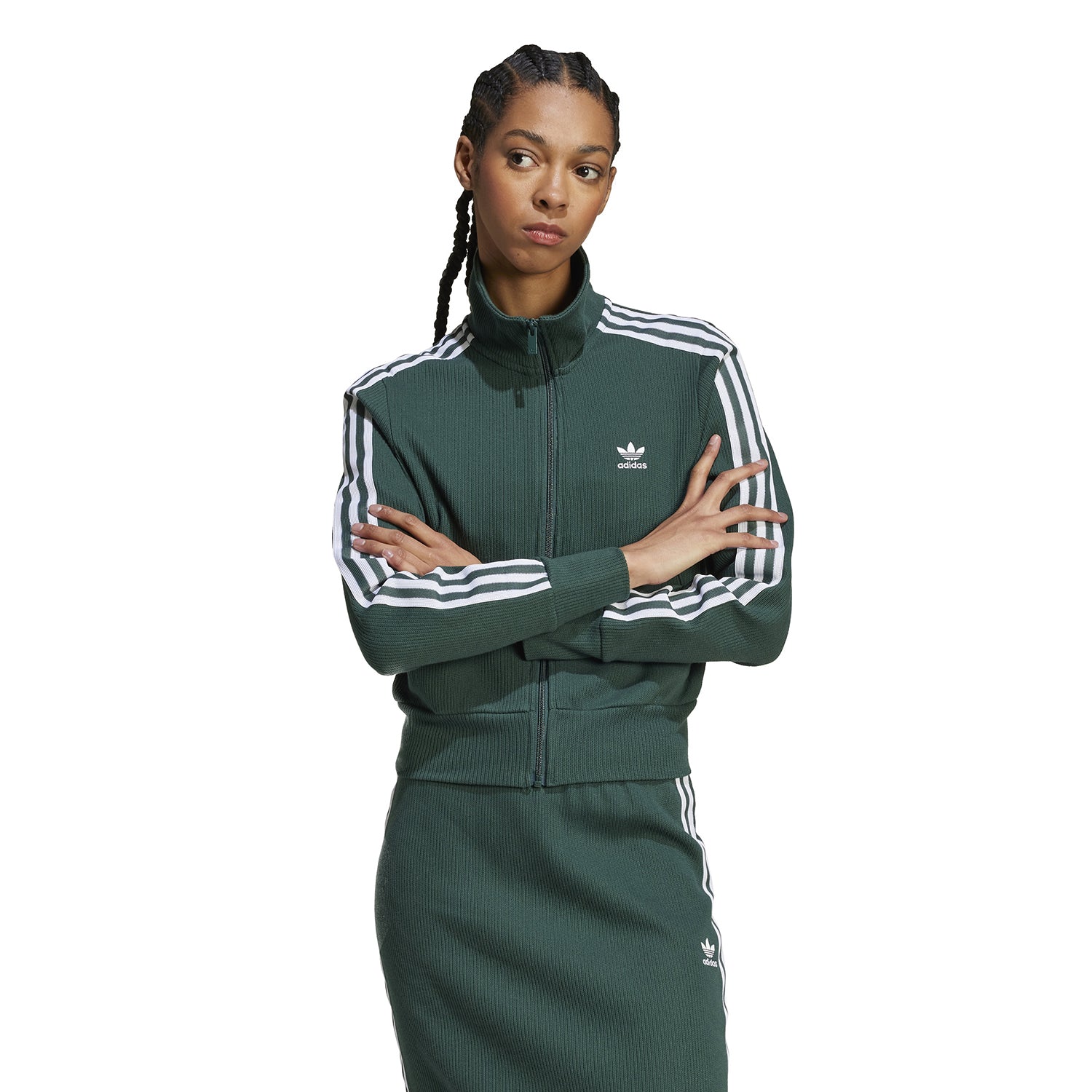 Adidas Originals Green Embroidered Turtleneck