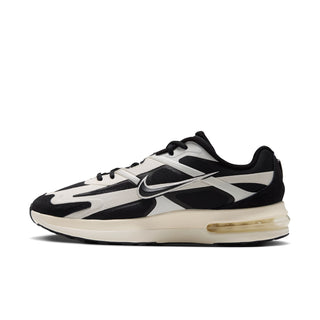 Men's Nike Air Max 26 sneakers, angled side profile in pale ivory and black