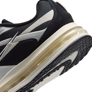 Nike Air Max sneakers closeup, pale midsole with translucent air unit and dark outsole