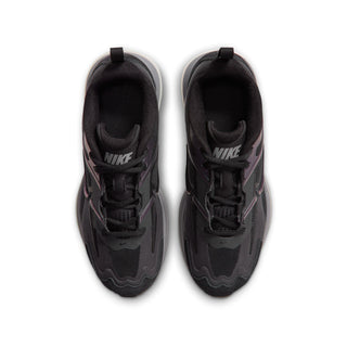 Youth Air Max 26 sneakers, black uppers with NIKE on tongue and purple trim