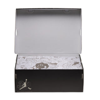 AJ 1 Low men's shoe box with cool grey graphic lid and Jumpman logo