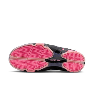 Air Jordan sneaker outsole with bright pink herringbone tread