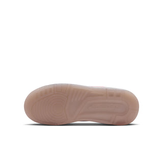 Youth retro sneakers outsole, light pink rubber sole with molded tread pattern