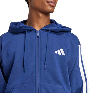 Essentials 3 Stripes Fleece FZ Hoody -Mens