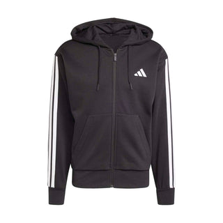 Essentials 3 Stripes Fleece FZ Hoody -Mens