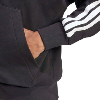 Essentials 3 Stripes Fleece FZ Hoody -Mens