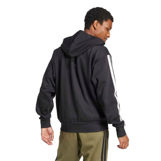 Essentials 3 Stripes Fleece FZ Hoody -Mens