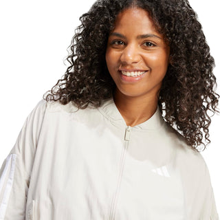 Essentials 3-Stripe Woven Bomber Jacket - Womens