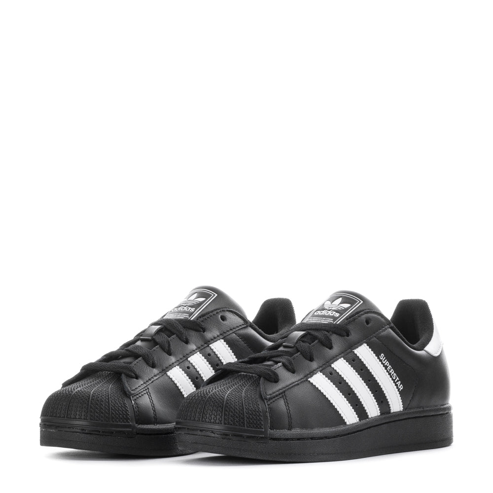 adidas Women's Superstar II Shoes, Size 7.5, Black/Black/White adidas Women's Superstar II Shoes, Size 7.5, Black/Black/White