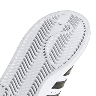 Kids' white outsole tread with zigzag pattern and raised traction lines.