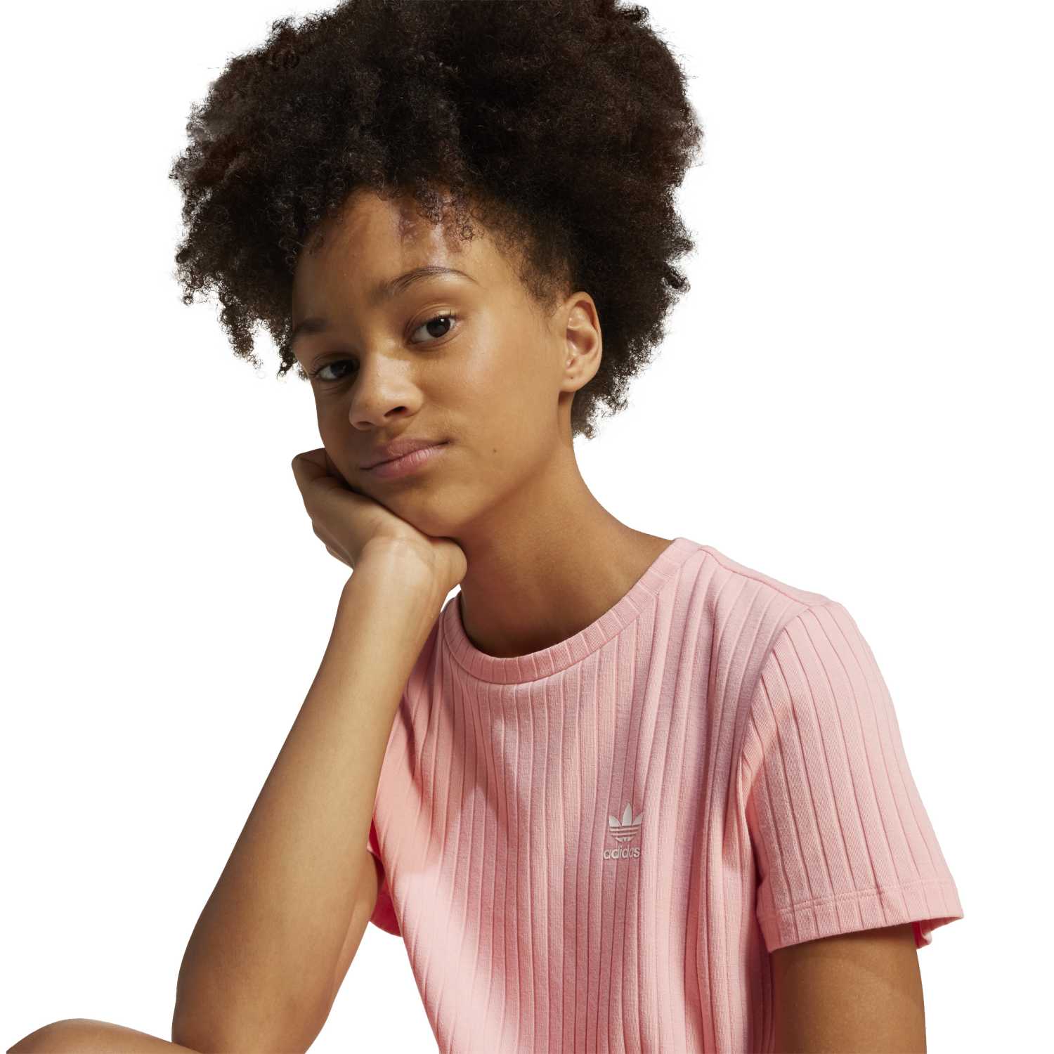 adidas Girls Originals Rib Knit Dress - Semi Pink Spark Size XL adidas Girls Originals Rib Knit Dress - Semi Pink Spark Size XL