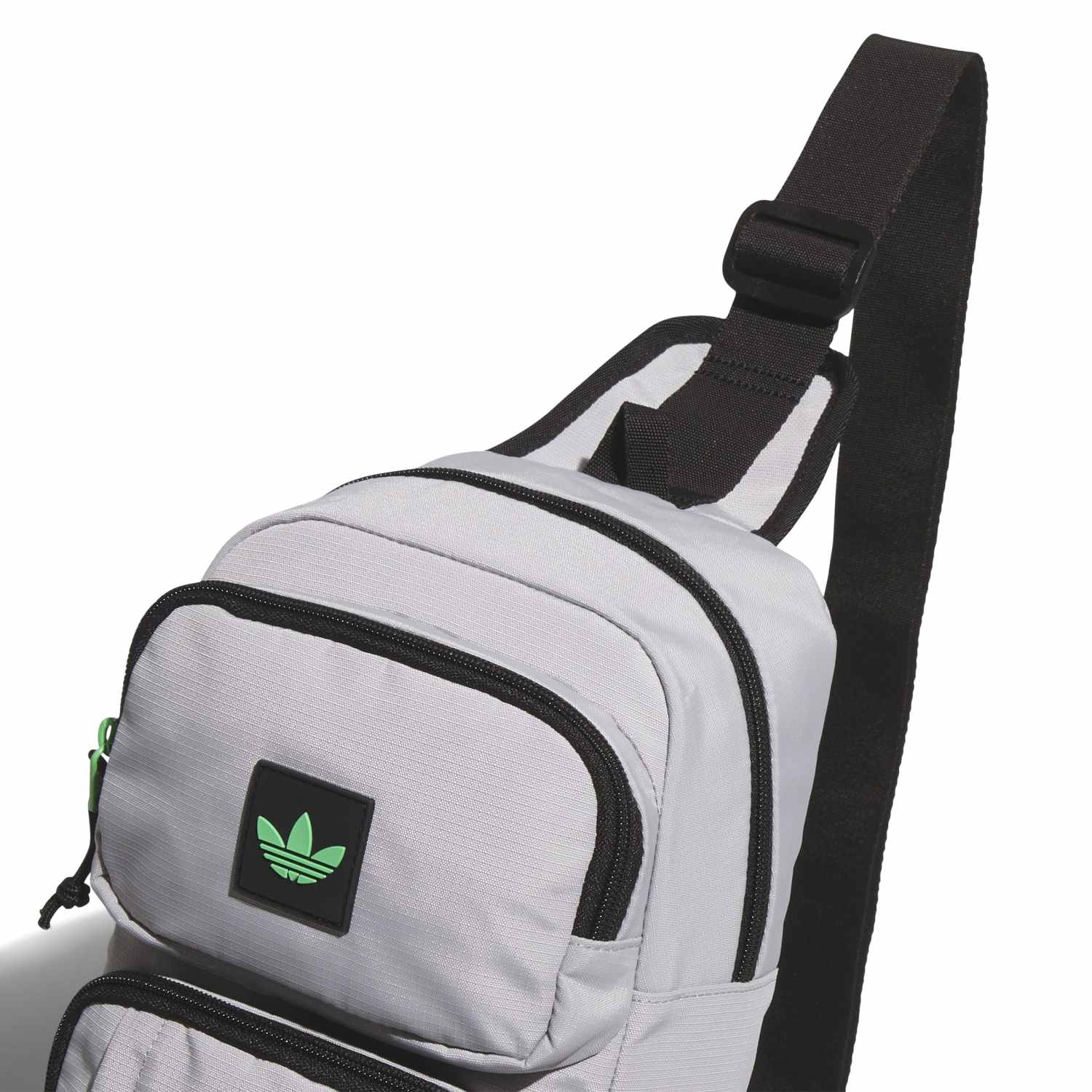 adidas crossbody and backpack adidas Utility 4 Sling in Grey/Black/Semi Screaming Green One Size