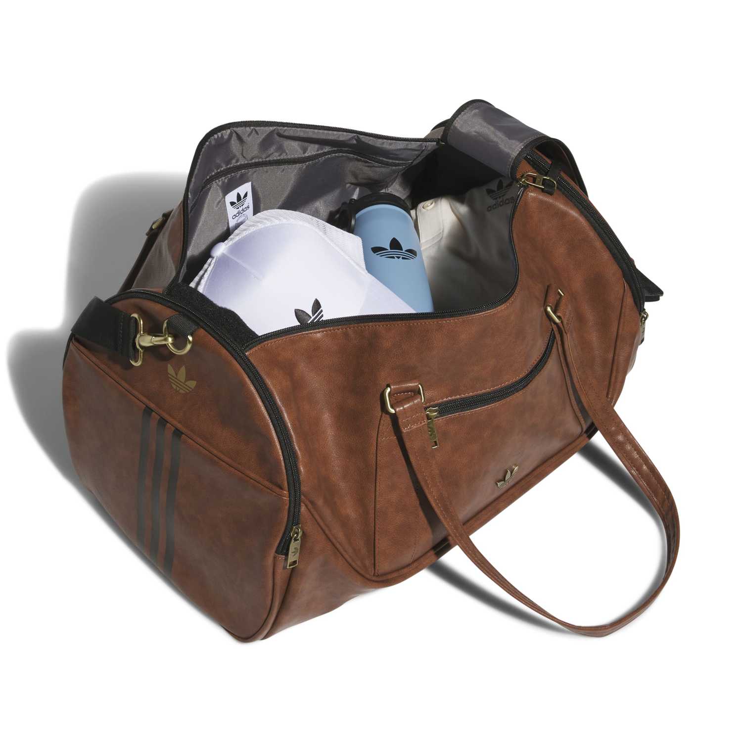 adidas Airliner Duffel, Men's, Brown/Light Antique Bronze adidas Airliner Duffel, Men's, Brown/Light Antique Bronze