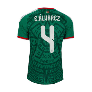 Mexico 26/27 E. Alvarez #4 Replica Home Jersey - Mens