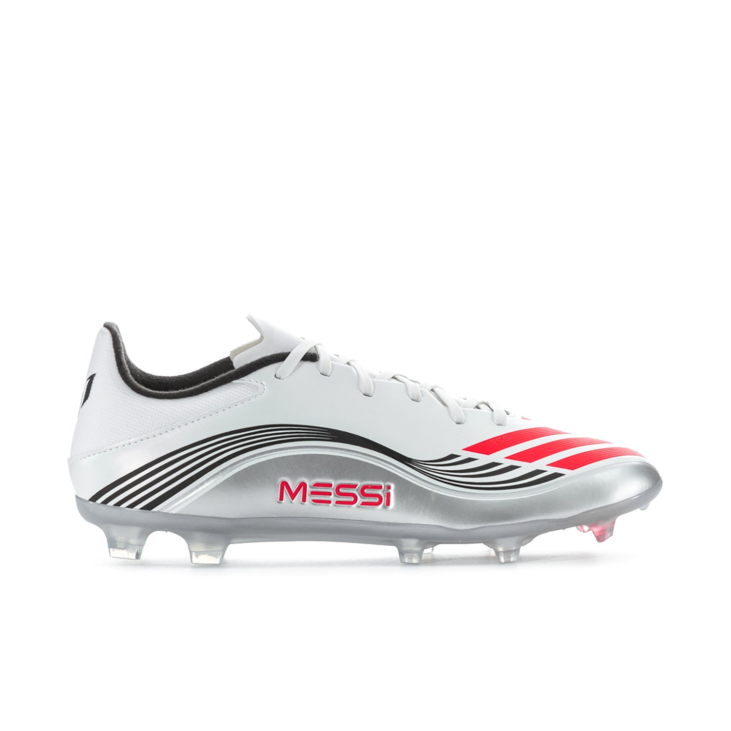 Adidas F50 League Low FG Messi | Men's | White/Lucid Red/Silver