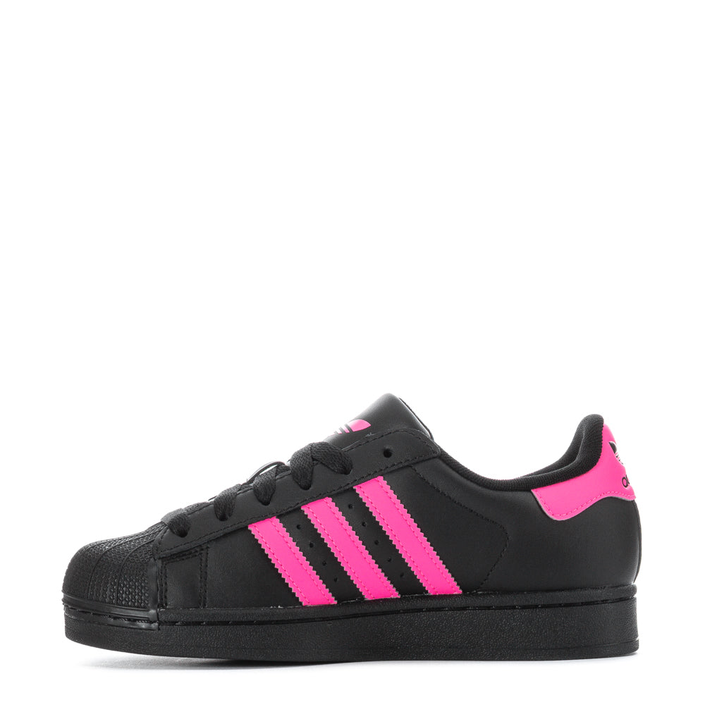 Adidas Superstar II | Youth | Black/Lucid Pink/Black | ShopWSS Adidas Superstar II | Youth | Black/Lucid Pink/Black | ShopWSS
