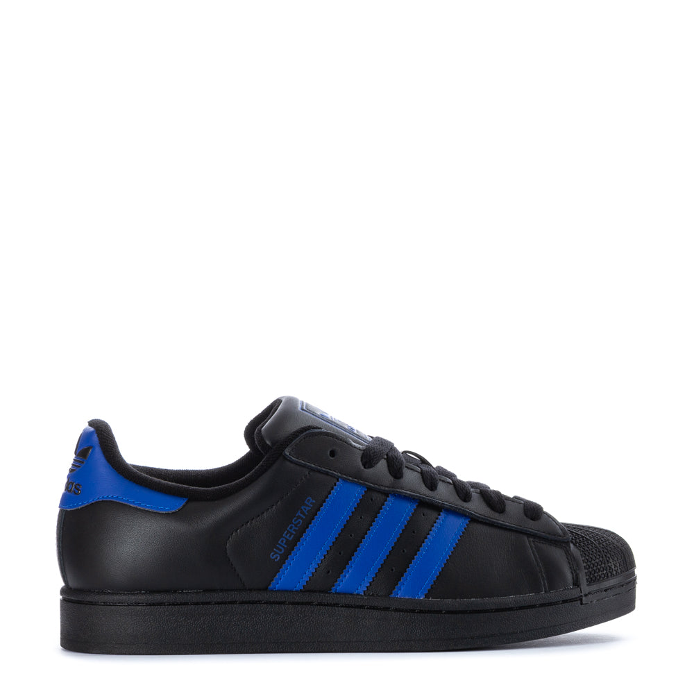 Men's adidas Superstar II Shoes - Black/Blue 8 Men's adidas Superstar II Shoes - Black/Blue 8