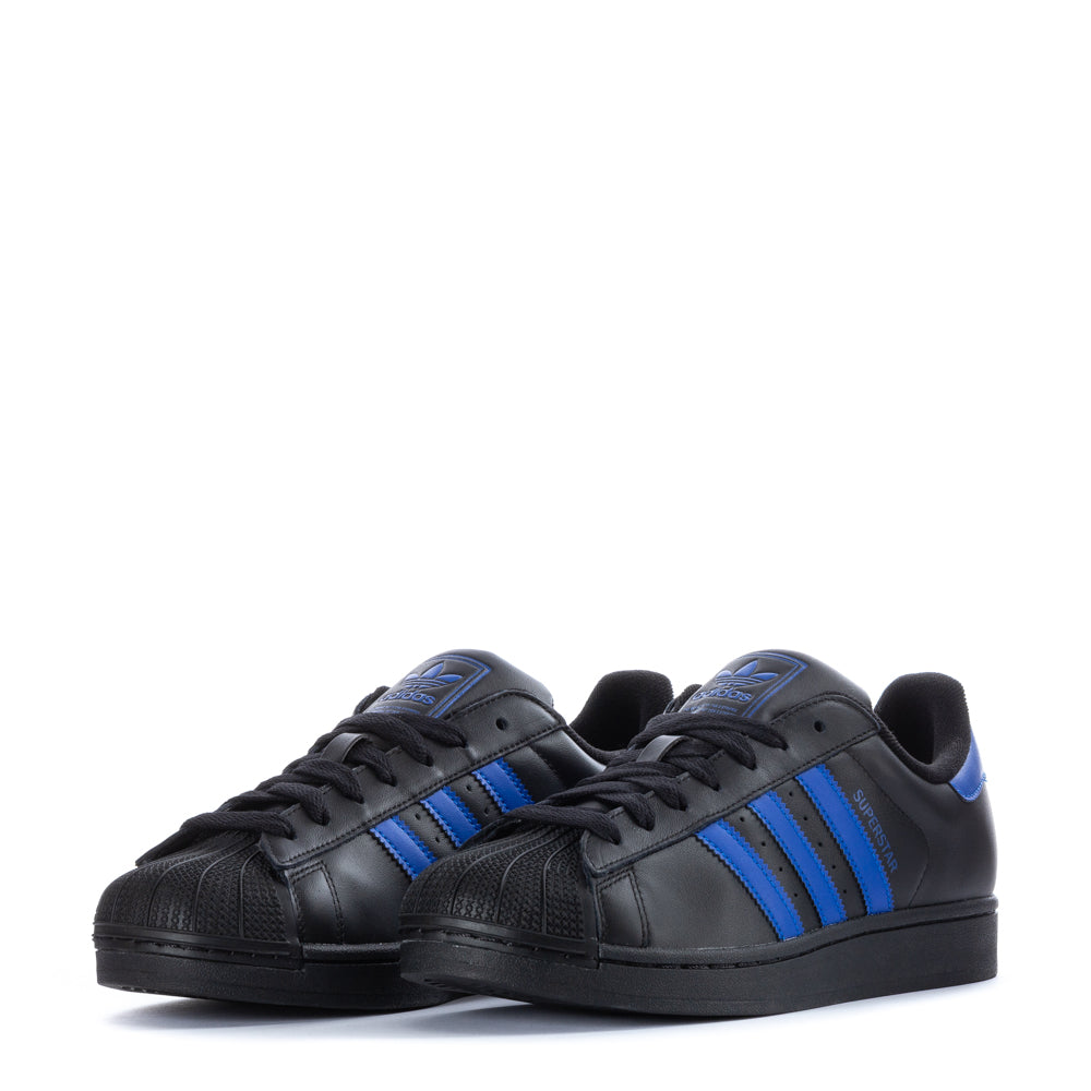 Men's adidas Superstar II Shoes - Black/Blue 10 Men's adidas Superstar II Shoes - Black/Blue 10