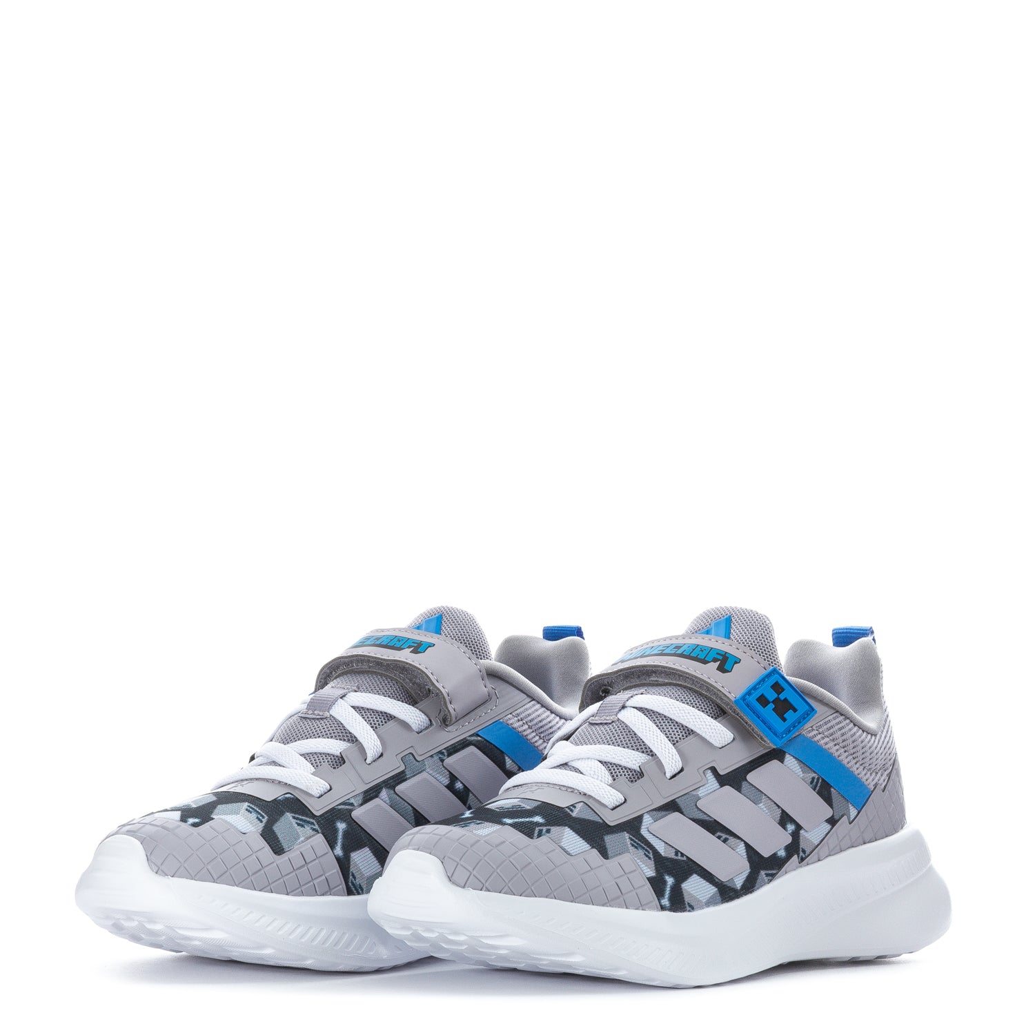adidas Minecraft Fortarun 4.0 Shoes Children Grey 2 - Kids Originals adidas Minecraft Fortarun 4.0 Shoes Children Grey 2 - Kids Originals