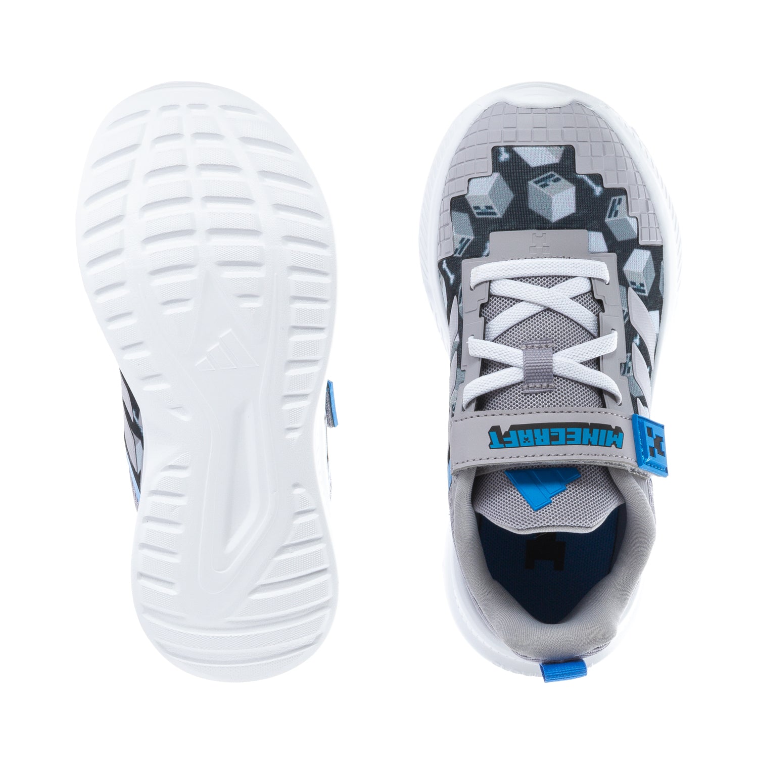 adidas Minecraft Fortarun 4.0 Shoes Children Grey 2 - Kids Originals adidas Minecraft Fortarun 4.0 Shoes Children Grey 2 - Kids Originals