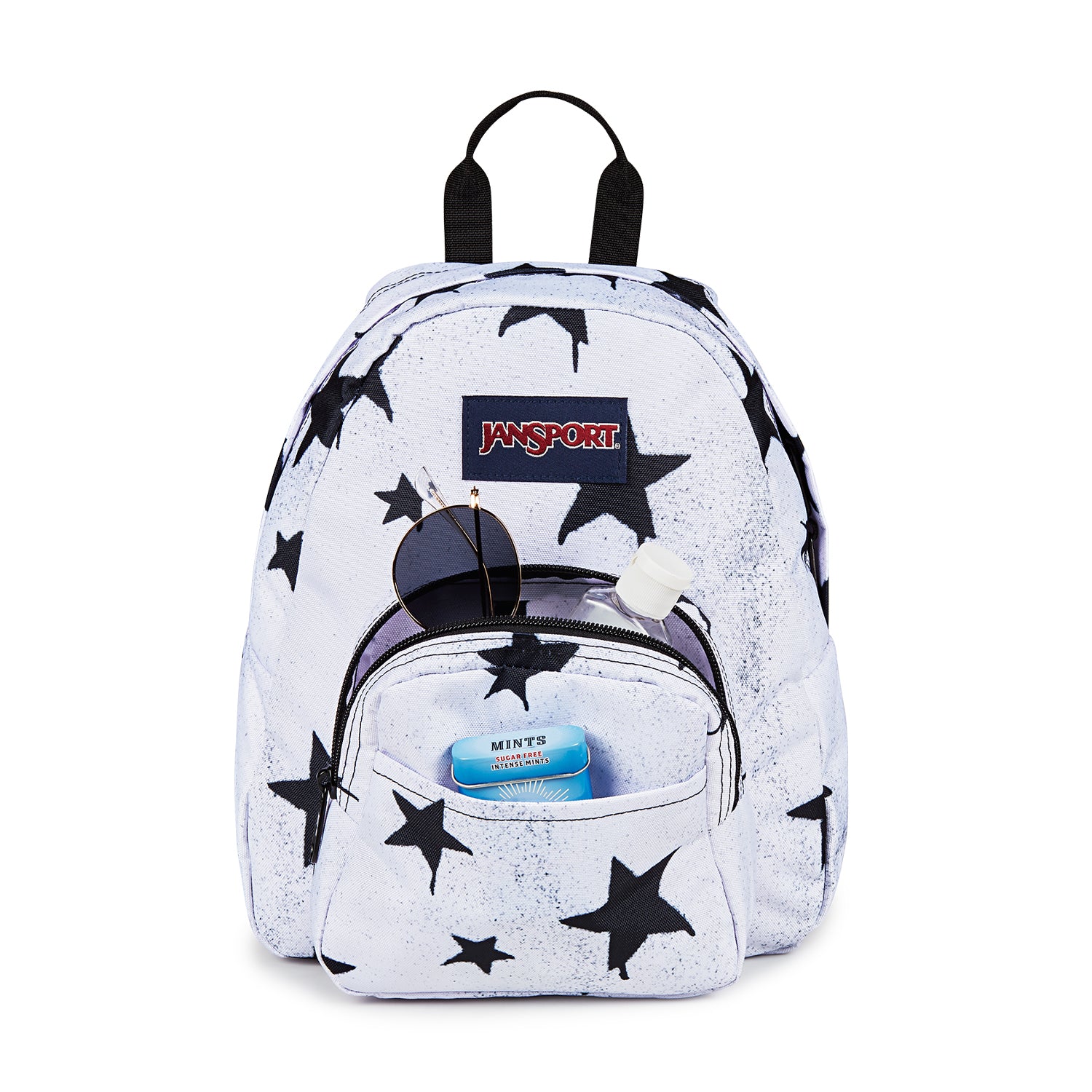 jan sport mini backpack Jansport Sprayed Stars Black Half Pint Mini Backpack