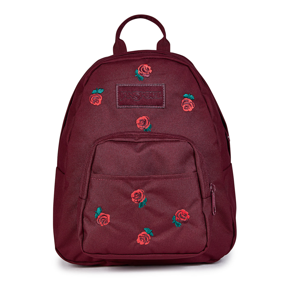JanSport Just A Rose Embroidery Cherry Lacquer Half Pint FX Mini Backpack