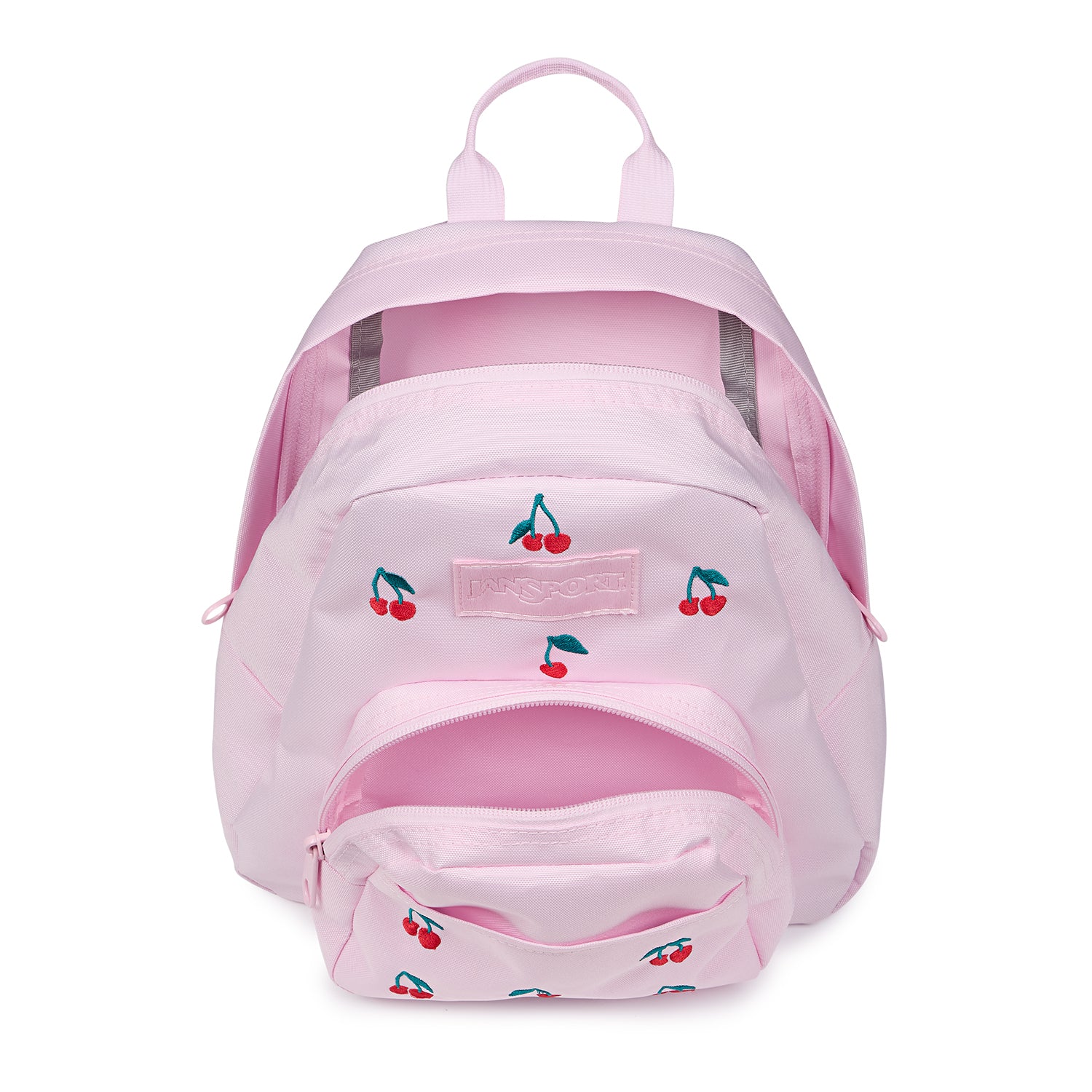 JanSport Pink Ice Cherry Embroidery Half Pint FX Mini Backpack