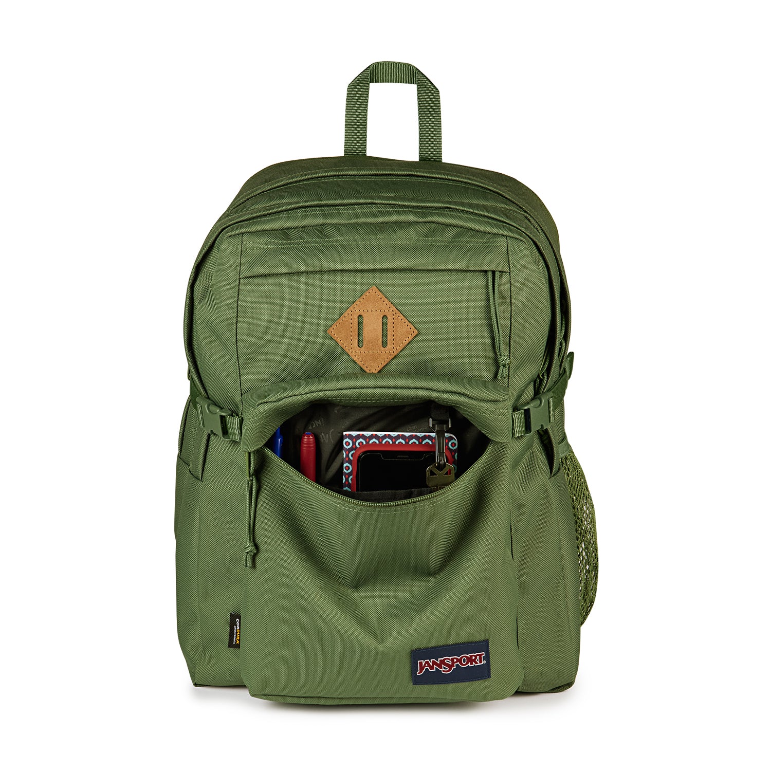 jansport backpack dimensions Navy Agave Stay classic while adding a pop of color with the Jansport Cross Town unisex backpack which features a front utility pocket to hold and organize all your important items Trans JANSPORT MEGAHERTZ School Backpack
