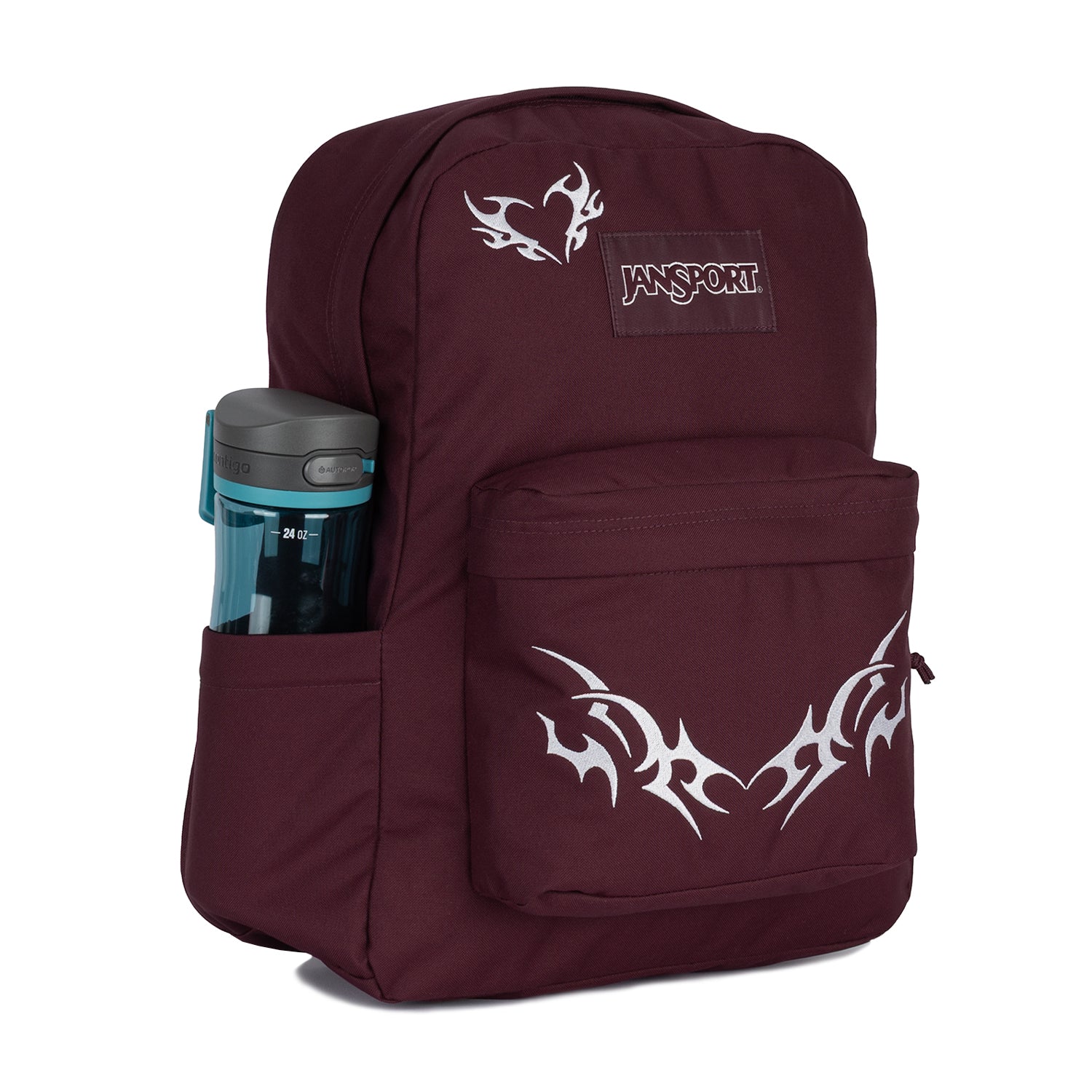 Jansport Superbreak Plus FX | Embroidered Cyber Sigilism/ Cherry Lacquer
