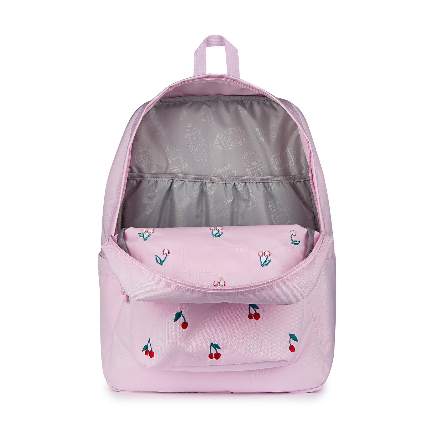 cherry jansport backpack Cool Student - lacquer tab zipper pulls for easy access JanSport Big Student Bad Bow