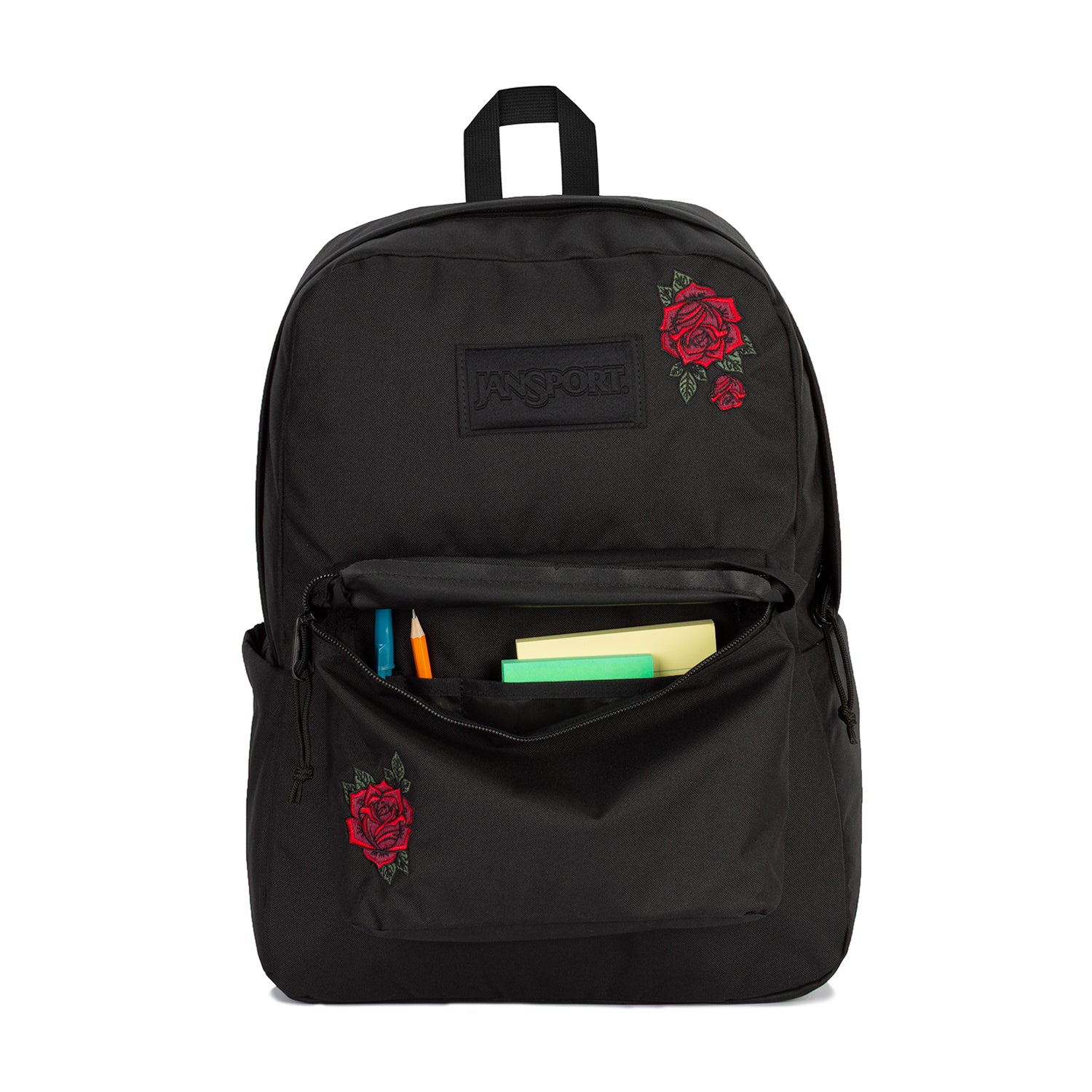 Jansport Superbreak Plus FX | Embroidered Budding Roses/Black