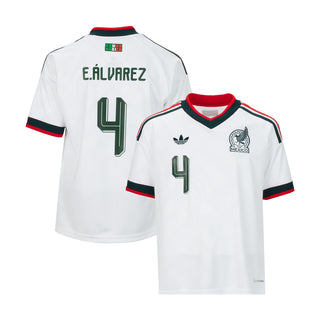 Mexico 26/27 E. Alvarez #4 Replica Away Jersey - Youth - Main view
