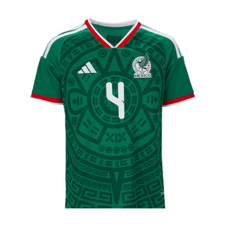 Mexico 26/27 E. Alvarez #4 Replica Home Jersey - Youth - Alternate view