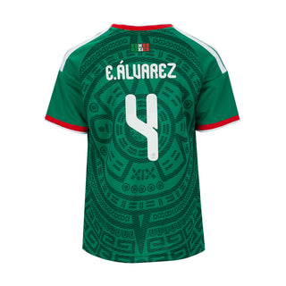 Mexico 26/27 E. Alvarez #4 Replica Home Jersey - Youth