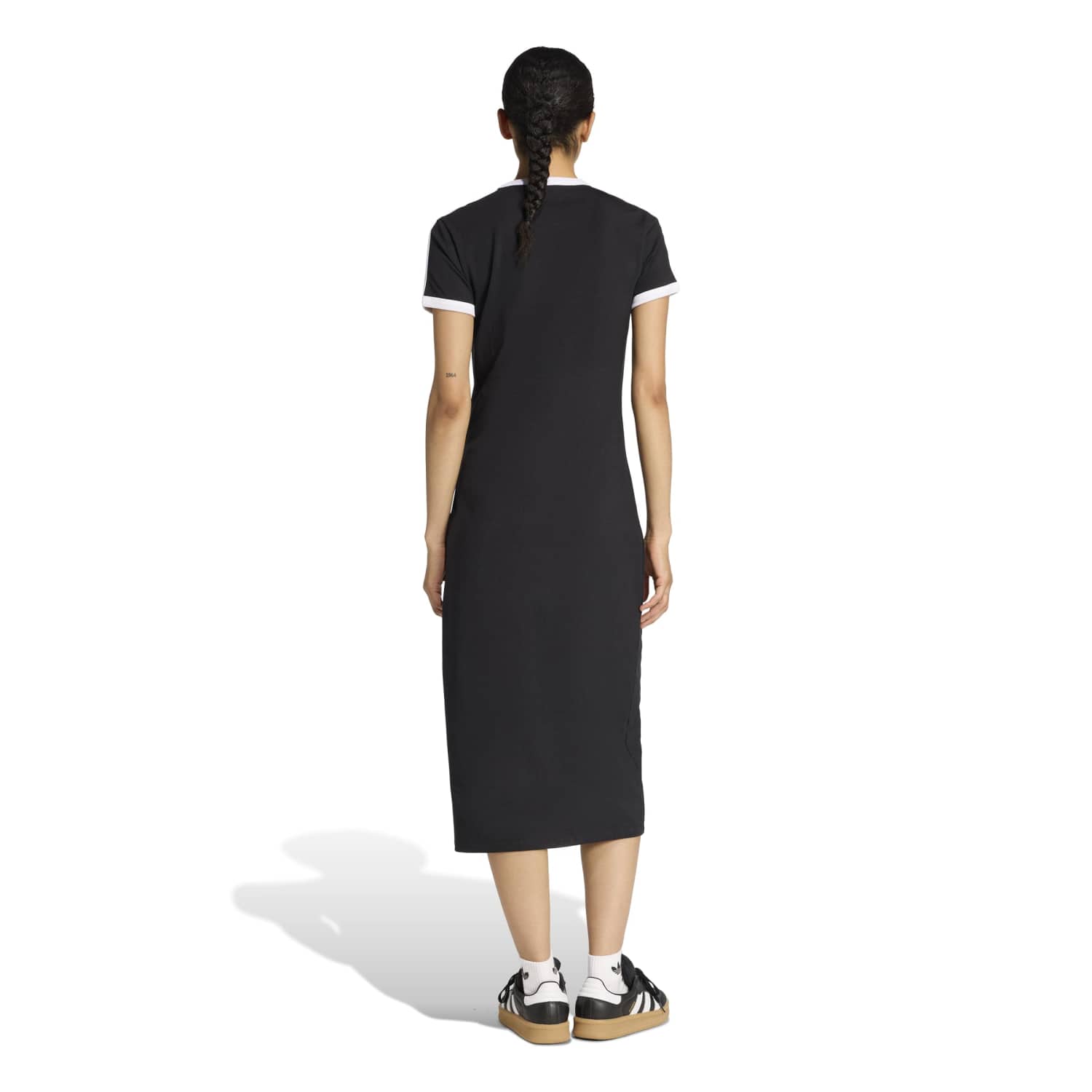 adidas Originals Women's 3 STRIPES Slim Dress, XL, Black/White